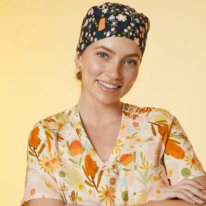 Floral Scrub Cap Meeri Anneli