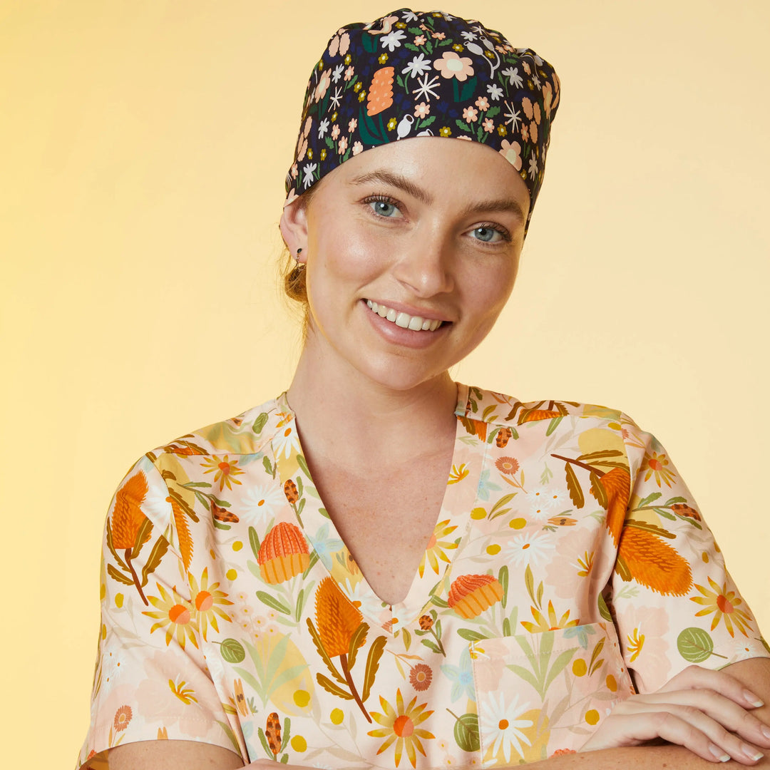 Floral Scrub Cap Meeri Anneli